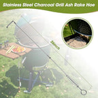 Grill Oven Ash Cleaning Tool, Suitable for Big Green Egg, Kamado Joe, and Other Charcoal Grills, Corner Cleaning Accessory (26" Ash Poker) - Image 2