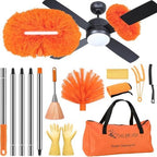 CALBEAU Ceiling Fan Cleaner Duster Kit with 60" Extension Pole, 14 PCS by CALBEAU