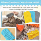 12 Pcs Reusable Duster Refills Washable Pads, Yellow,Grey, Turq - Image 3