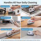 2 Pcs Window Track Cleaner Brush, Window Sill Cleaner Tool with Scraper - Image 4