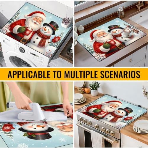 NYZE Stove Top Cover for Christmas Decorative Santa Snowman Stovetop Cover - Image 6