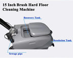 Commercial Floor Scrubber Machine with 15" Brushes, Upgrade Automatic Water Flow, 180 Degree Rotation, Floor scrubbing, Floor Cleaner Machine - Image 5