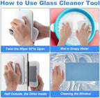 Magnetic Windshield Cleaner Tool, Double-Sided Window Cleaner Tool, Magnetic Glass Wiper for Car/High Rise/Windshield/Sidewindow/Sliding Door Glass Thickness 3-10mm/0.12-0.4inch - Image 6