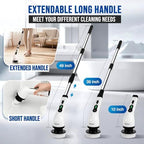 Electric Spin Scrubber Cordless Electric Cleaning Brush with LCD Power Display 9 Replaceable Heads Dual Speed IPX7 Waterproof Electric Scrubber for Cleaning Bathroom Tiles Floor Kitchen & Car - Image 2