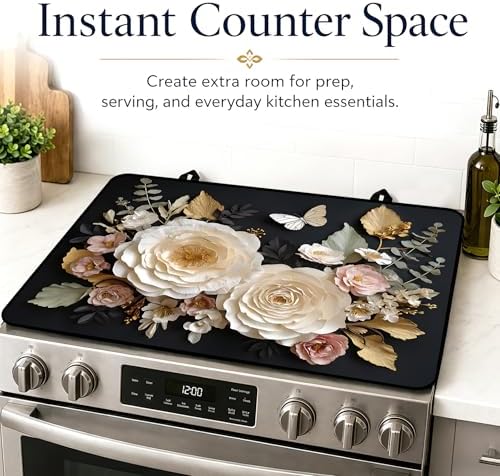 Stove Top Cover,28.5"L x 20.34"W,Heat Resistant Cooktop Protector Mat - Image 7