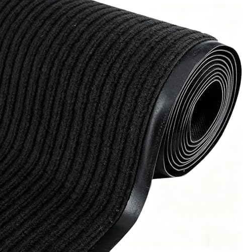 4'x10' Commercial Door Mat Non Slip Entry Carpet Runner Rugs Black by ISXACFF