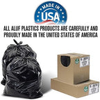 Aluf Plastics T-Tough Roll Pack Low Density Repro Blend Star Seal Coreless Rolls Bag, 12-16 Gallon 1.0 Mil, 32" Length x 24" Width, H Strength, Black (Pack of 2000) - Image 6