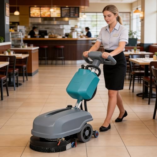 15'' Walk Behind Commercial Floor Scrubber Machine - Image 2