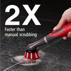 Rubbermaid Reveal Power Scrubber 5-Piece Kit, Cordless Electric Battery Powered Spin Scrub Brush, Water Resistant, for Home/Kitchen/Bathroom/Grout/Tile/Shower/Tub - Image 3
