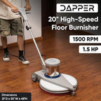17in Floor Scrubber & Floor Cleaning Machine, Heavy-Duty Buffer,A148 - Image 3