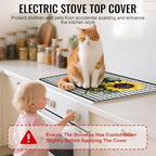Stove Top Cover for Electric Stove,Glass Stove Top Cover, Heat Resistant Glass Cooktop Cover, Stovetop Protector, Kitchen Decor, Dish Drying Mats Cover for Ceramic Washer Top 28.5x20.5 inch - Image 5