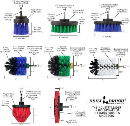 Drillbrush Power Scrubber Attachments - Interior Car Detailing Kit - Image 5
