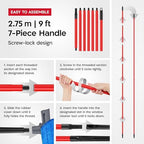 Tyroler Window Squeegee with Extension Pole 12"-110" | 100% Silicone Head - Image 7
