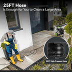 Professional 4200PSI 4GPM 212CC Gas Exterior Cleaner, 7.0HP Commercial Gas Washing Machine with 1L Foam Bottle 8" Wheels 5 Nozzles 25FT Hose for Home Car Driveway Yard (EPA/CARB/ETL Compliant), Black - Image 5