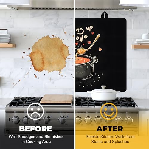 Stove Top Cover for Electric Stove,Glass Stove Top Cover, Heat Resistant Glass Cooktop Cover, Stovetop Protector, Kitchen Decor, Dish Drying Mats Cover for Ceramic Washer Top 28.5x20.5 inch - Image 5