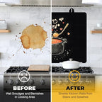 Stove Top Cover for Electric Stove,Glass Stove Top Cover, Heat Resistant Glass Cooktop Cover, Stovetop Protector, Kitchen Decor, Dish Drying Mats Cover for Ceramic Washer Top 28.5x20.5 inch - Image 5