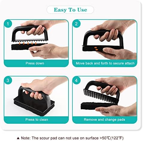 Griddle Cleaning Kit for Blackstone with 6" Grill Scraper Cleaning Brush Pad, Non Scratch Griddle Scrubber Scouring Pads for Flat Top Charcoal, Gas Grill Quickly Remove Baked-On Greases - Image 6