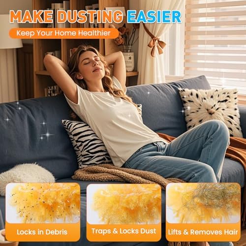 Alotiki Duster Refills, 40 Count 360° Dusters for Cleaning with 1 Handle - Image 5
