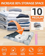 Vacuum Storage Bags for moving, Vacuum Seal Bags for Memory Foam, Latex, Clothing & Bedding, Space Saver Bags for Organization and Storage (Medium) - Image 2