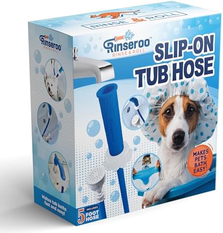 Rinseroo Slip-On Bathtub Faucet Sprayer Attachment, 5 Foot Hose - Image 3