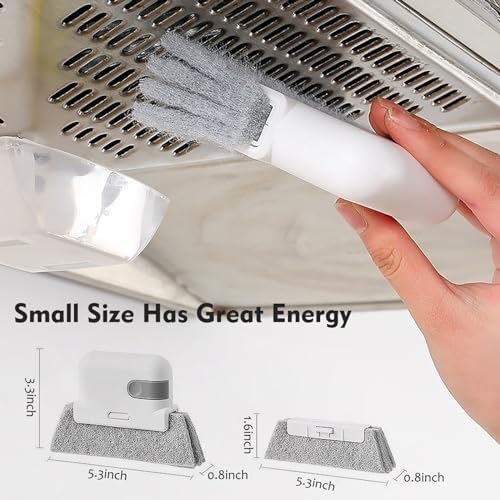 2pcs Window Cleaning Brush,Multifucation Groove Cleaning Brush for Household Use, 3-in-1 Window Sliding Door Track Cleaner, Sill, Tile Lines, Shutter, Car Vents, Keyboard, Small Spaces Clean Kit - Image 3