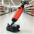 17" Power Mop Brushes Cordless Battery Powered Floor Scrubber with Dual Tanks (4.5L+7.5L), Commercial Floor Washer 13000 Sqft/H for Wood, Tile, Marble & Cement Floors Red by Unknown