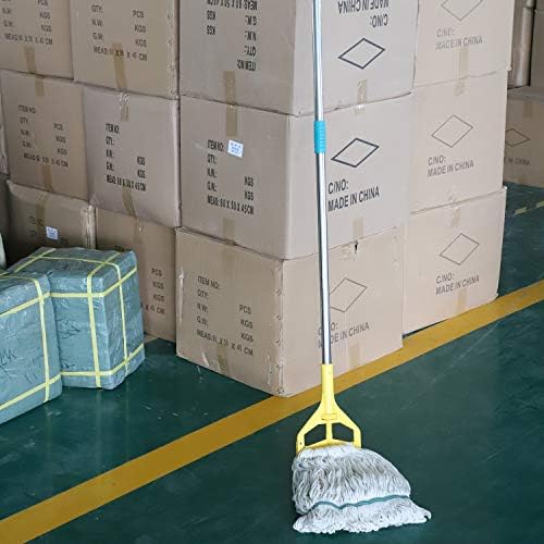 OFO Loop-End String Wet Mop, Heavy Duty Commercial Industrial Dust Mop , 67inch Stainless Steel Pole ,2- Pack - Image 4