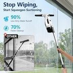 Window Vacuum Squeegee with Extendable Pole 31-40", Electric Cleaner Tool - Image 3
