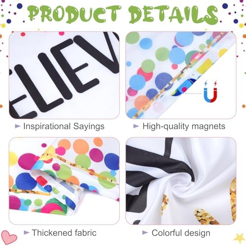 8pcs Fluorescent Light Covers for Classroom,2x4 FT Colorful Confetti - Image 3