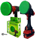 Premium Drill Brush Professional– 2in1 for Drill & Angle Grinder Medium-Stiff 6 in Green | Scratch-Free Kitchen Cleaning Brush for Ovens, Hobs, Worktops, Floor Tiles, Cupboard Doors, Cookware by Kornelypowerscrubbers