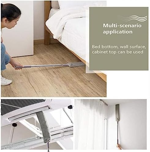2PCS Retractable Gap Dust Cleaner, Microfiber Hand Duster, Under Fridge & Appliance Duster, Telescopic Dust Brush for Wet and Dry, Cleaning Tools for Home Bedroom Kitchen (2PCS) - Image 3