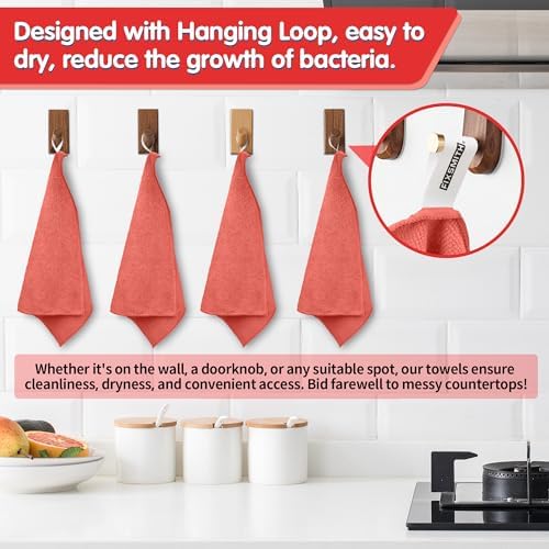 FIXSMITH Red Microfiber Cleaning Cloth -Pack of 12, Highly Absorbent Cleaning Rags, 16"X12" All Purpose Cleaning Towels for Housekeeping, Kitchen, Car, Lint Free and Reusable Microfiber Towels - Image 4