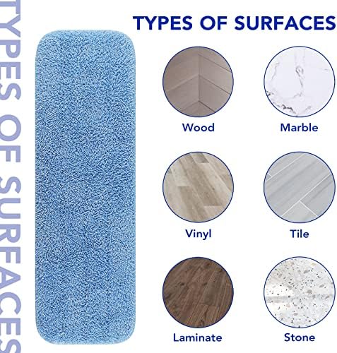 Replacement Microfiber Pad for Rubbermaid Commercial 18 Inch and 17 Inch Mop - 3 Pack Wet & Dry Commercial Cleaning Reusable Mop Refills Fit for Any Microfiber Flat - Image 4