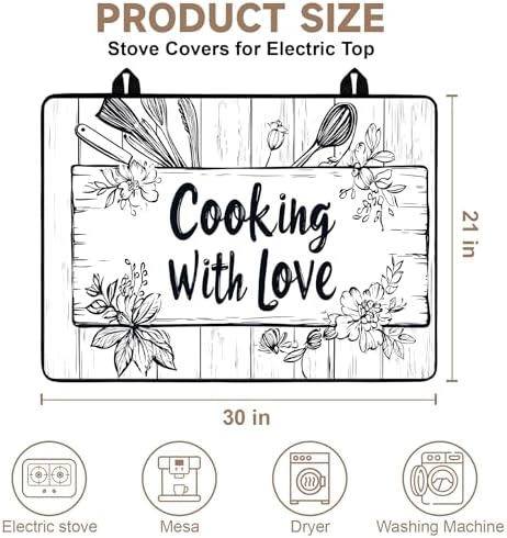 Stove Top Covers for Electric Stove: 30''×21'' Stove Mat Protective Cooktop Cover Expands Counter Area, Kitchen (MAI-CH1515-8M) - Image 2