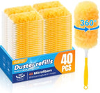 Alotiki Duster Refills, 40 Count 360° Dusters for Cleaning with 1 Handle by CreateABetterLife