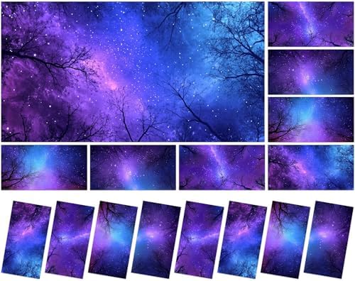 8 Pcs Fluorescent Light Covers with 80 Magnets Decorative for Classroom Ceiling Light 4 x 2 Feet Magnetic Light Covers Filter Easy Install for Office Hospitals & Home Drop Ceiling Supplies （Night） by Wiooffen