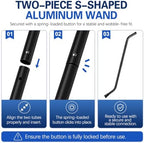 1 Pack Aluminum Vacuum S-Wand Replacement Compatible with Proteam,Black - Image 3