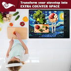 Electric Stove Top Cover Protector,Starry Night Glass Flat Top Stove Mat,Heat-Resistant Oven Induction Cooktop Mat for Ceramic Countertop Mats Dish Drying Mat - Image 6