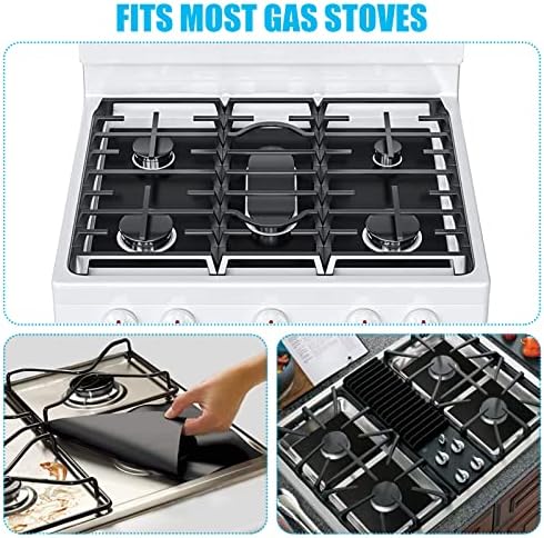 Stove cover,reusable stove top protector for gas range cut-out tool customizable for Samsung & other brands with 12 non-slip strips stove guard, easy to clean Thickened stove lining 35.43in*21.65in - Image 5
