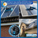 IGADPole 24 FT Water-Fed Washing Kit with Soap-Dispenser, Brush, 10″ Squeegee & Cobweb Duster for Windows, Gutters, Solar Panels & Exterior Walls - Image 4