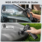 Cordless Air Duster & Car Vacuum 2-in-1, Portable Car Vacuum Cleaner, 3 Blower Speeds & 2 Suction Modes Type-C Rechargeable Dust Buster for Keyboard, PC, Desk, Home Office - Image 6