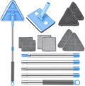 CALBEAU Baseboard Cleaner Tool with Handle, Wall Cleaner Mop, Blue by CALBEAU