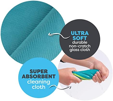 SCRUBIT Microfiber Cloths for Glass [8 Pack] – Lint Free Window Cleaning Cloth for Mirrors, Eyeglasses, Windows, Shower Glass Doors – Reusable and Washable Polishing Towels - 16” x 16” - Image 7