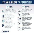 Conair Handheld Garment Steamer for Clothes, ExtremeSteam 1200W, Portable Handheld Design,White/Light Green - Image 7