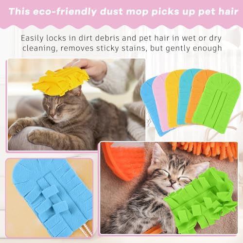 12 Pcs Reusable Duster Refills Washable Pads, Candy Color - Image 3