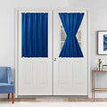 Hiasan French Door Curtains Privacy, Royal Blue, 52W x 40L, 1 Panel by Hiasan