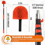 18FT Cobweb Duster with Extension Pole,Spider Web Brush with Pole - Image 2