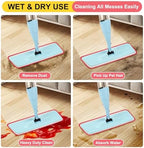 16.5 inch Reusable Mop Pads Microfiber Spray Mop Replacement Heads for Wet/Dry Mops Compatible with Bona Floor Care System (5 Pack) - Image 6