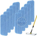 Replacement Microfiber Pad Fit for Rubbermaid Commercial 18 Inch and 17 Inch Mop - 10 Pack Wet & Dry Commercial Cleaning Reusable Refills Fit for Any Microfiber Flat Mop 18" 17" - Trapezium by BeiLan