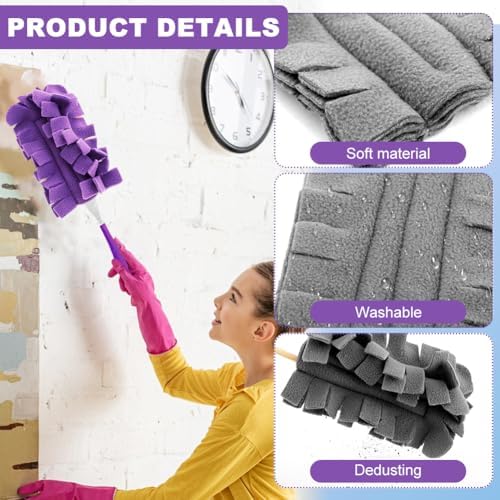14 Pcs Microfiber Reusable Duster Refills Compatible with Swiffer Duster - Image 5